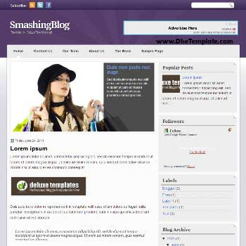 SmashingBlog blogger template. magazine style template blogger. featured content blogger template.