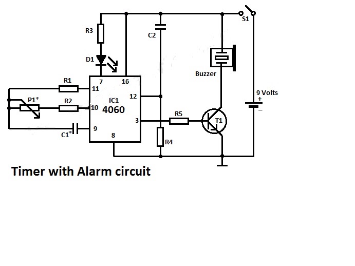 * Timer Alarm circuit diagram Graetz