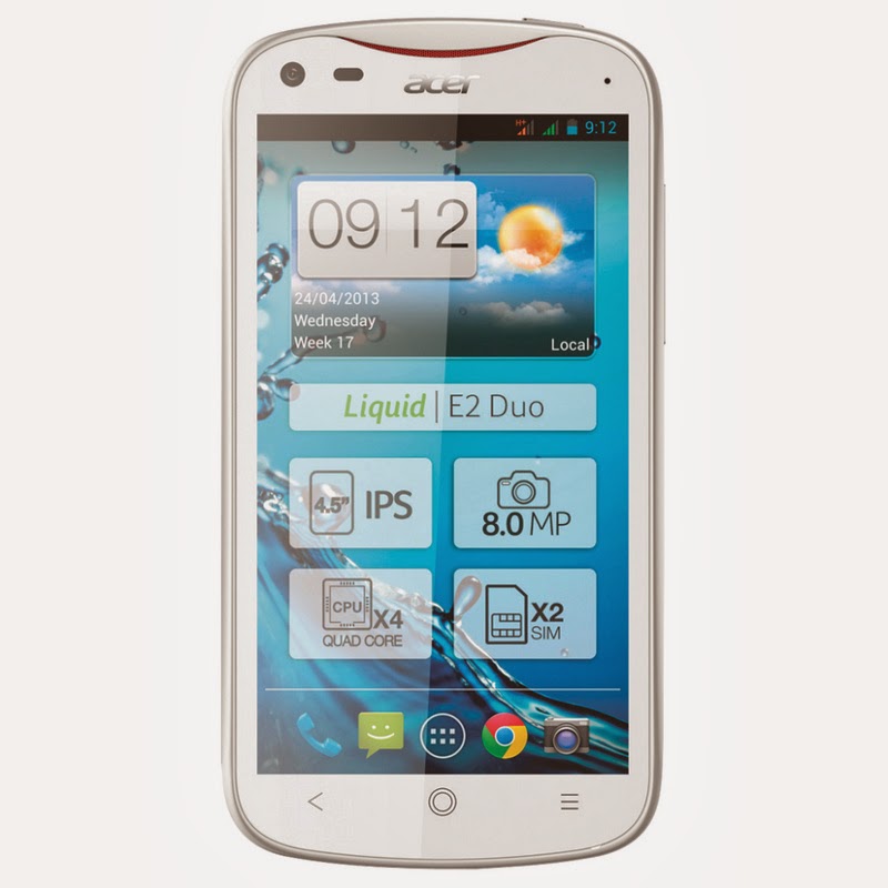Spesifikasi Dan Harga Acer Liquid E2 White Terbaru Spesifikasi Dan Harga Acer Liquid E2 White Terbaru