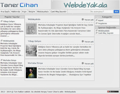 Taner Cihan V1 Blogger Teması ( Ücretsiz ) Taner Cihan V1 Blogger Teması ( Ücretsiz )