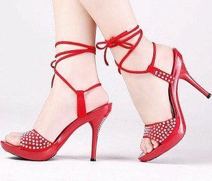fancy red sandals