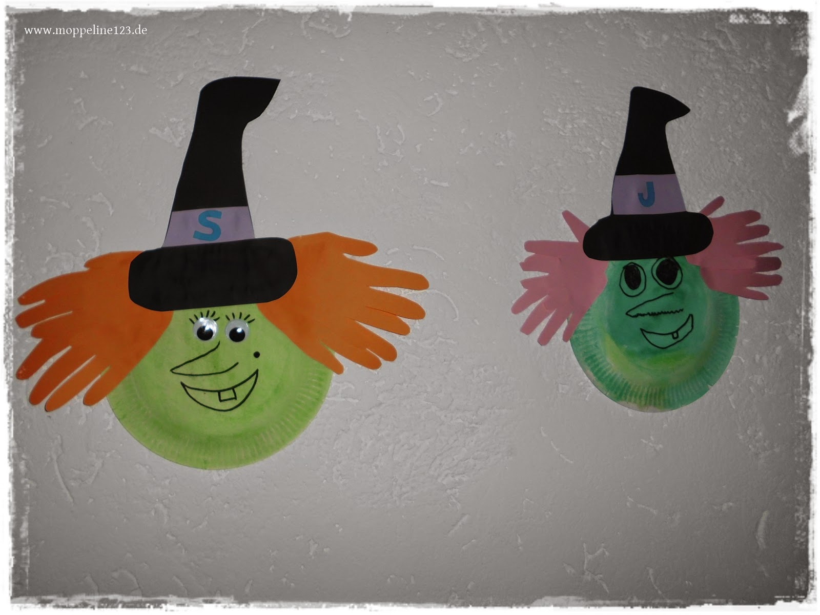 moppeline123: {Halloween- Bastelei} Pappteller Geister und ...