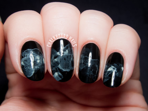 tutorial midnight smoke nail art