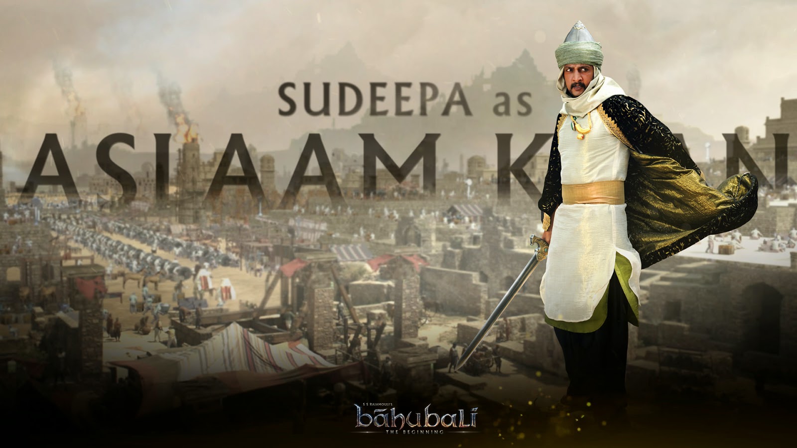Baahubali Poster 8: Kiccha Sudeep as Aslaam Khan | MovieNewz.in