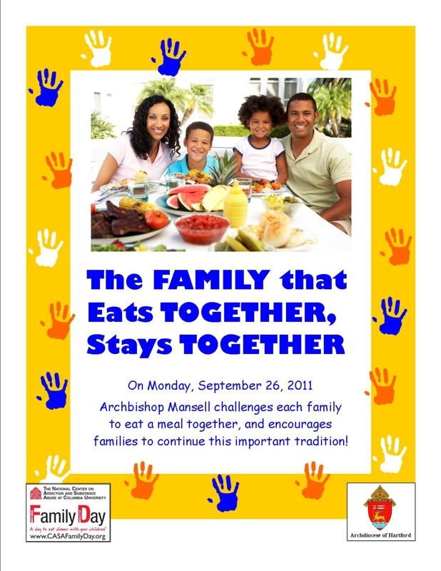 Catechesis for the 21st Century Family Day A Day to Eat Dinner With