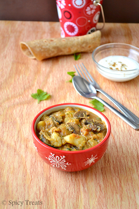 Spicy Treats: Potato Mushroom Curry