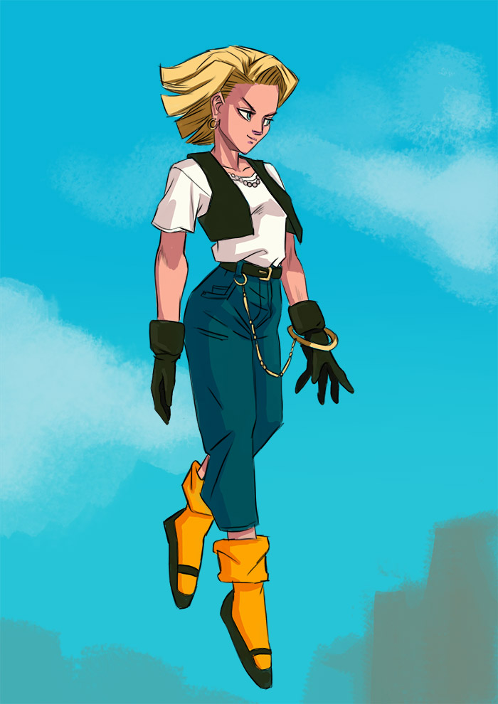Let's Storyboard DBZ Android 18 Sketch 2 + Step by Step