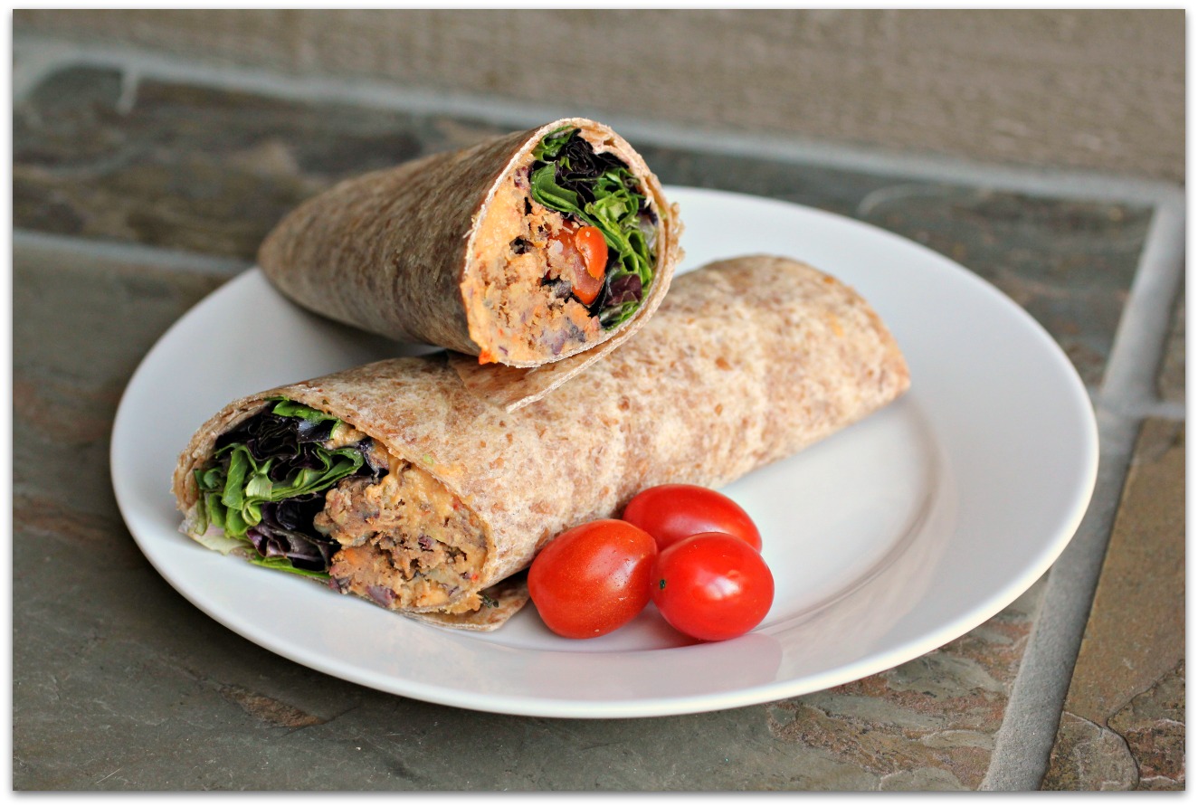 Healthy Girl's Kitchen Moroccan Veggie Burger Wraps