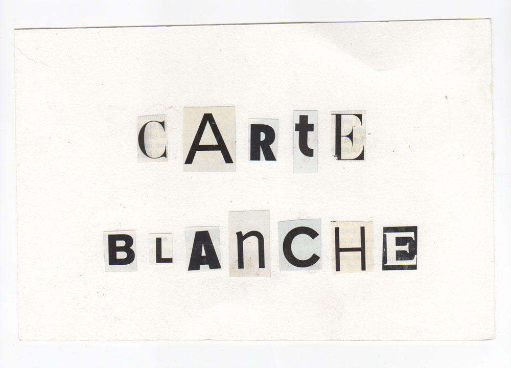 standardbehandling Carte blanche