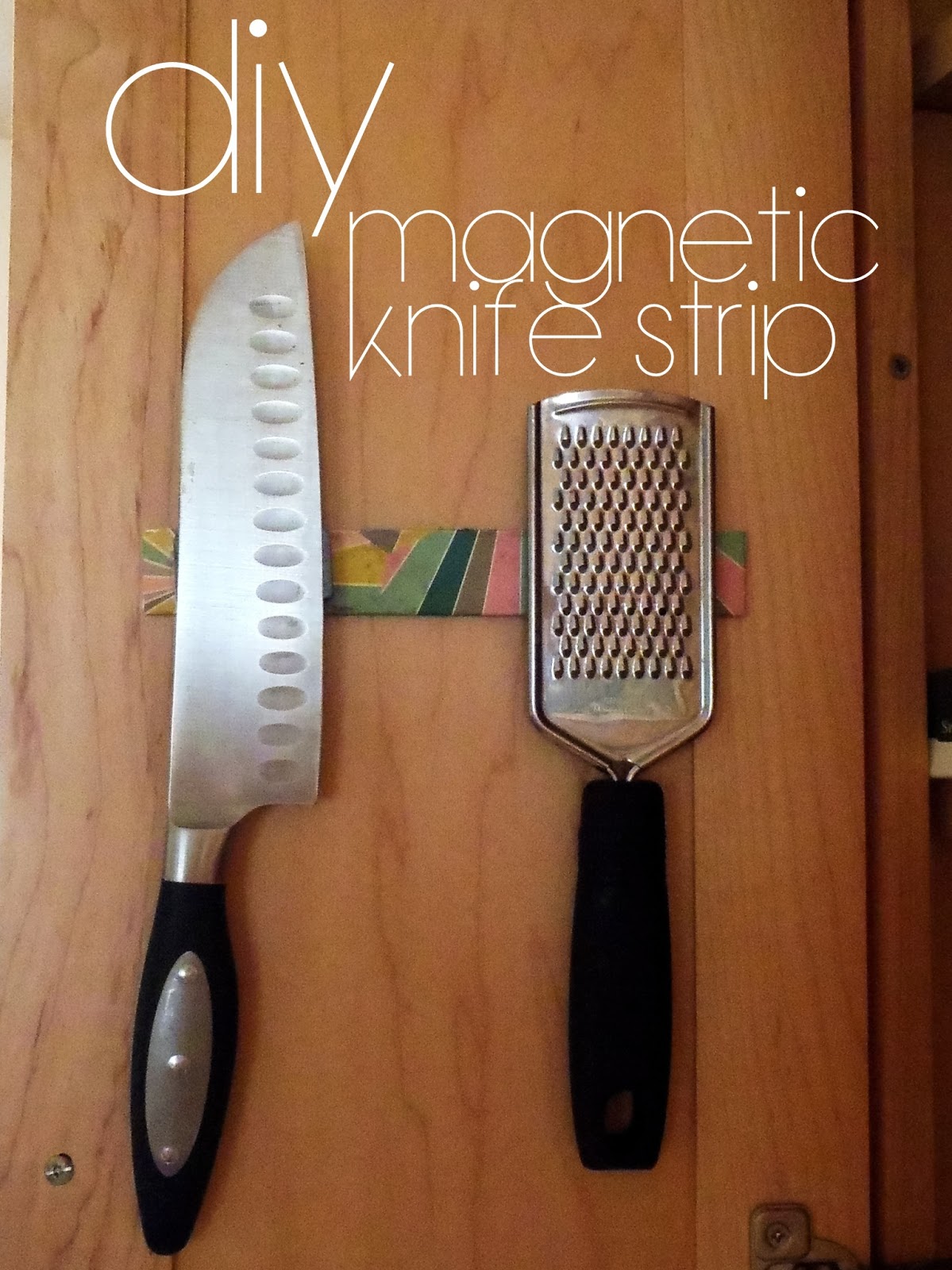 Easy DIY Magnetic Knife Strip – Turning It Home