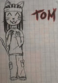 dibujo chanta de tom gatito =3