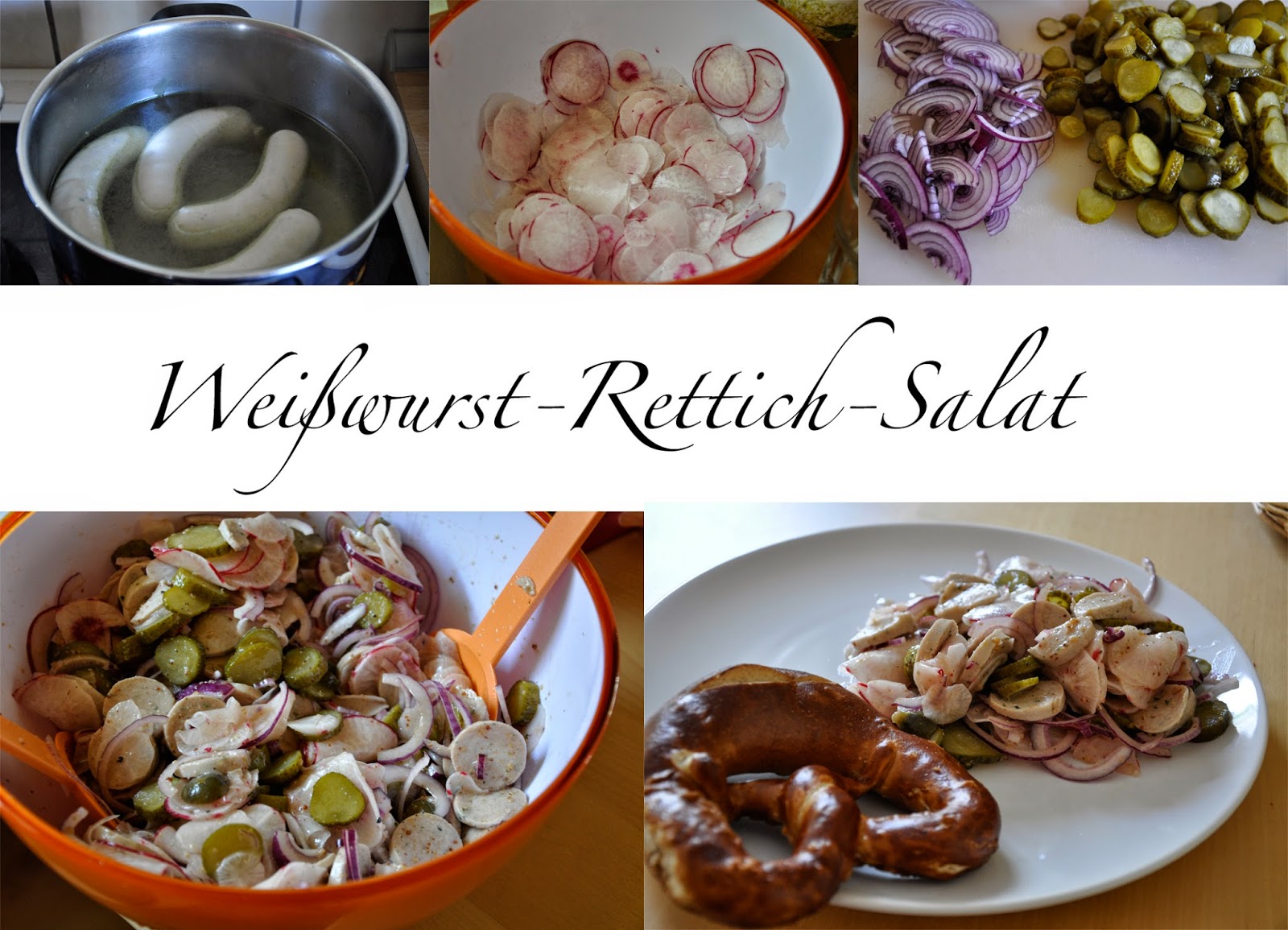 Weißwurst-Rettich-Salat | Bild-Collage