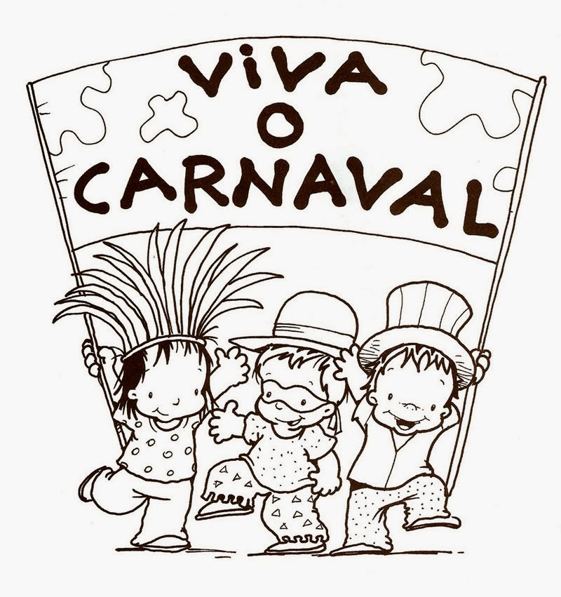 Desenhos para Pintar: Desenhos de Carnaval para Colorir Online