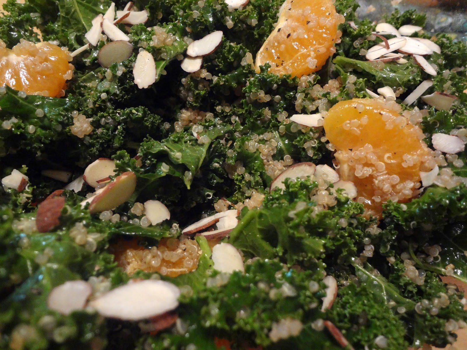Courageous Joy: Raw Kale, Quinoa, Tangerine Salad Courageous Joy: Raw Kale, Quinoa, Tangerine Salad