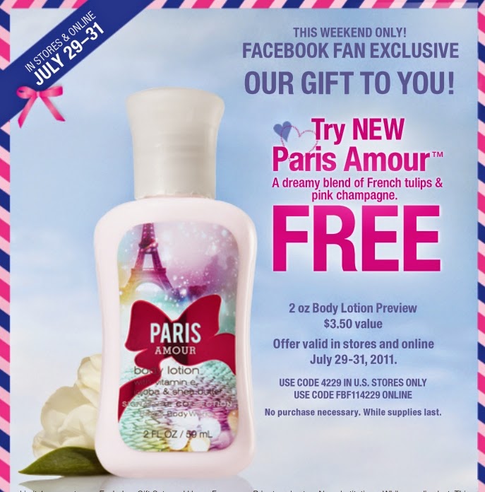 Free online printable coupons for bath and body works