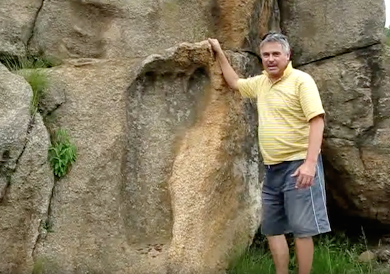 Giant Foot Print Giant 200 Million Year Old Foot Print Found In Africa, UFO Sightings