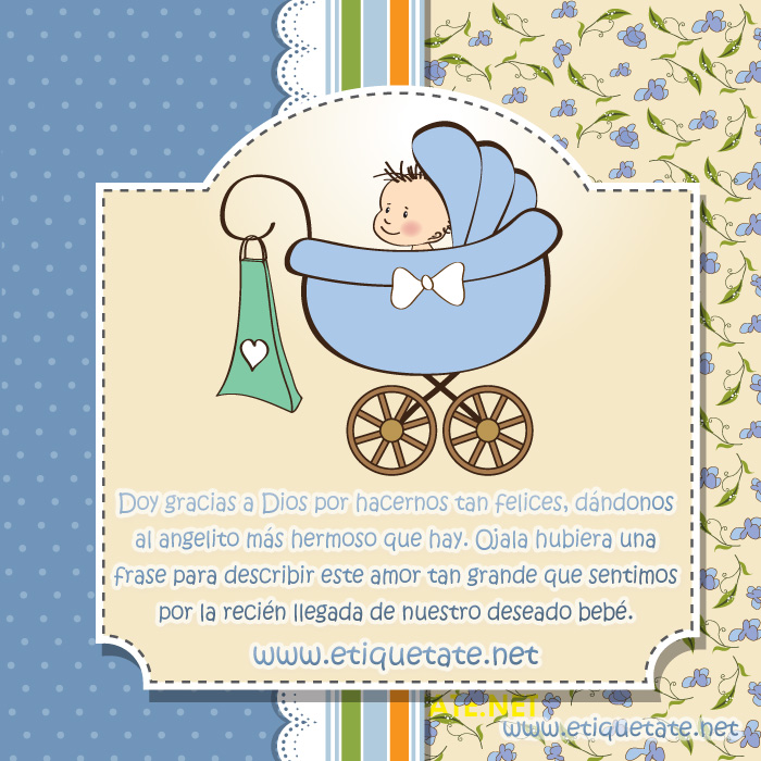 Imagen Tarjetas en filigrana de bienvenida para bebés - grupos ...