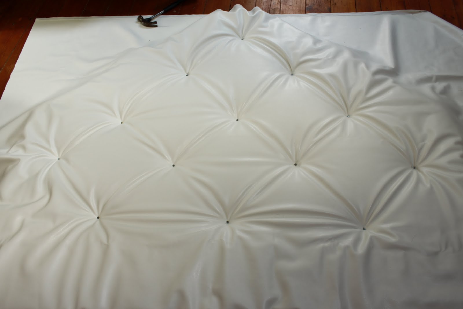 Designed by Chance White, Leather, Tufted, Headboard