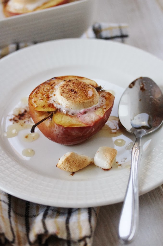 Baked Chocolate Marshmallow Apples Beela Bakes