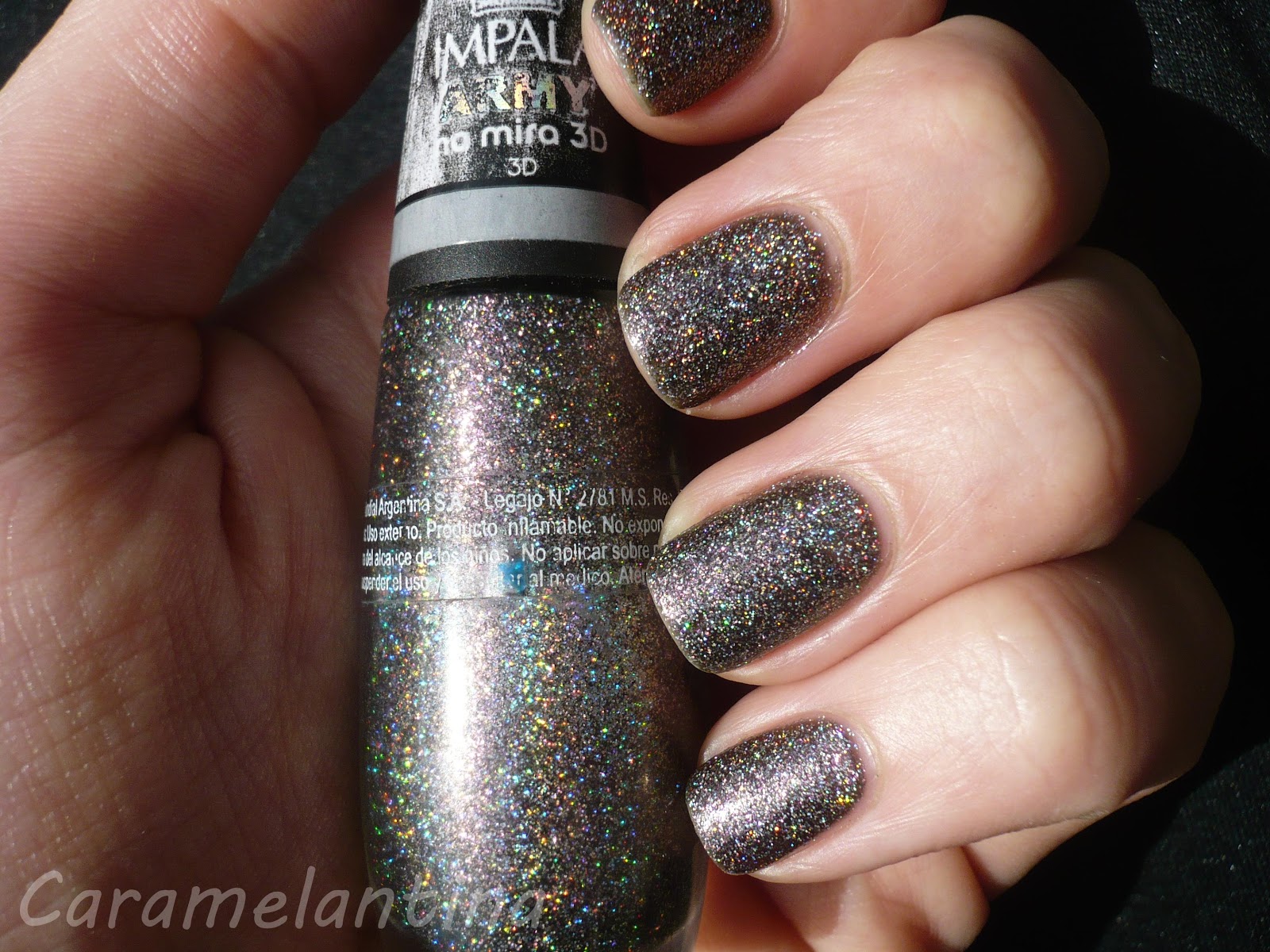 Impala Na mira 3D Esmalte holográfico glitter, opiniones swatch review