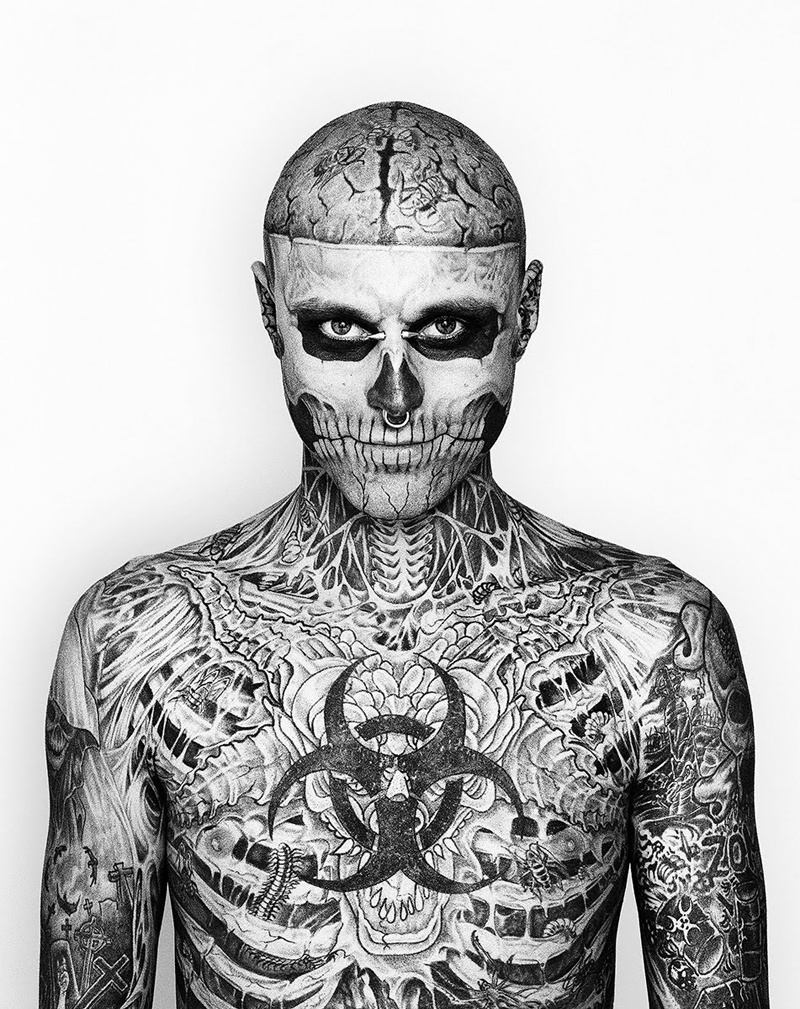 tattooed zombie boy
