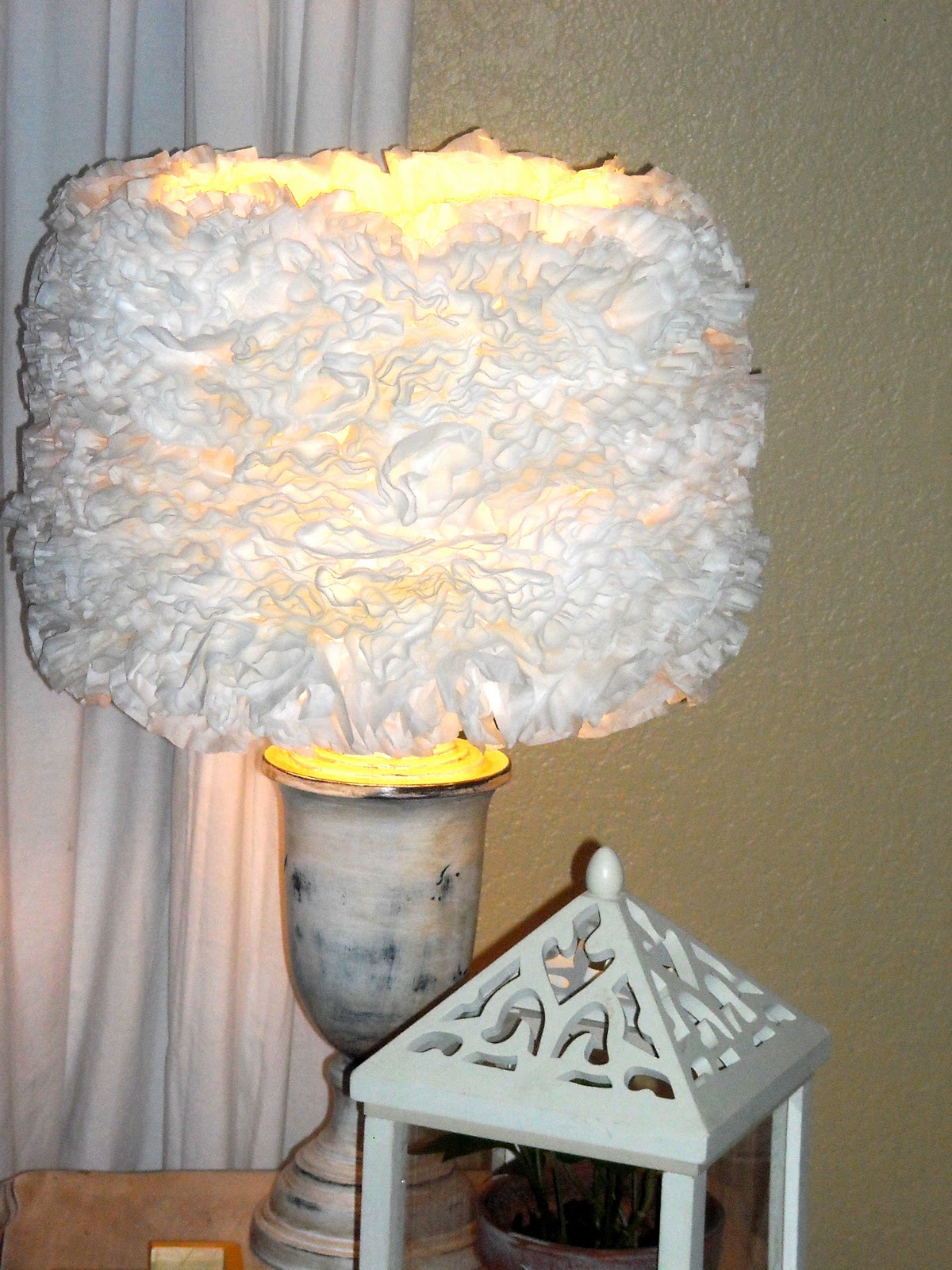 Coffee Filter Lamp Shade Things made with our Hands