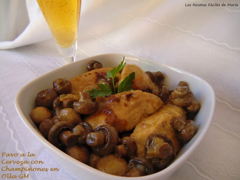 Pavo A La Cerveza Con Champiñones En Olla Gm