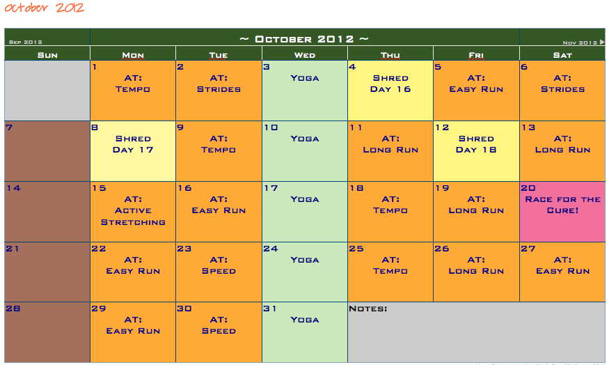 fleur de love october workout calendar working out calendar
