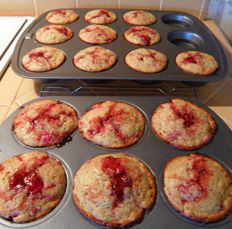 Seasonal Eating Double Strawberry Muffins