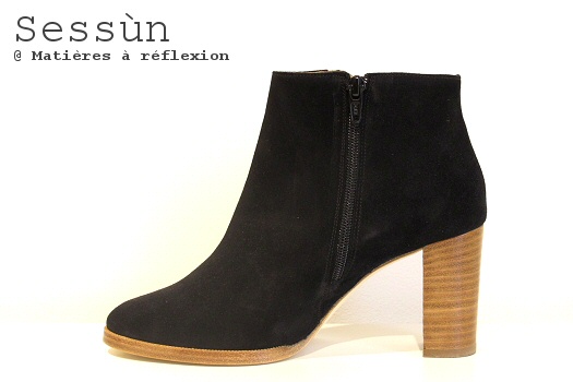 Boots daim noir Sessùn