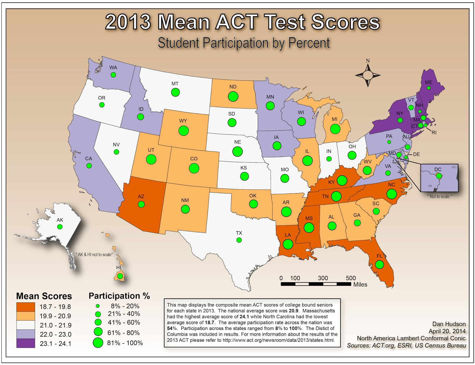 this project called for creating a map displaying the mean act sat test scores for all 50 states as well as the participation rates for each which will be this project called for creating a map displaying the mean act sat test scores for all 50 states as well as the participation rates for each which will be