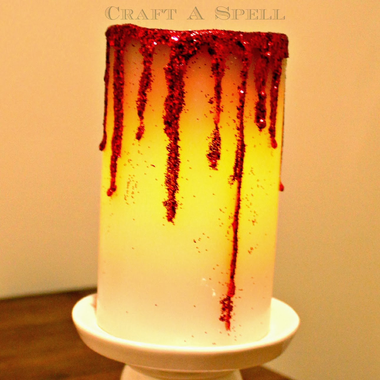 Craft A Spell Bleeding Candle {Glitter Edition}