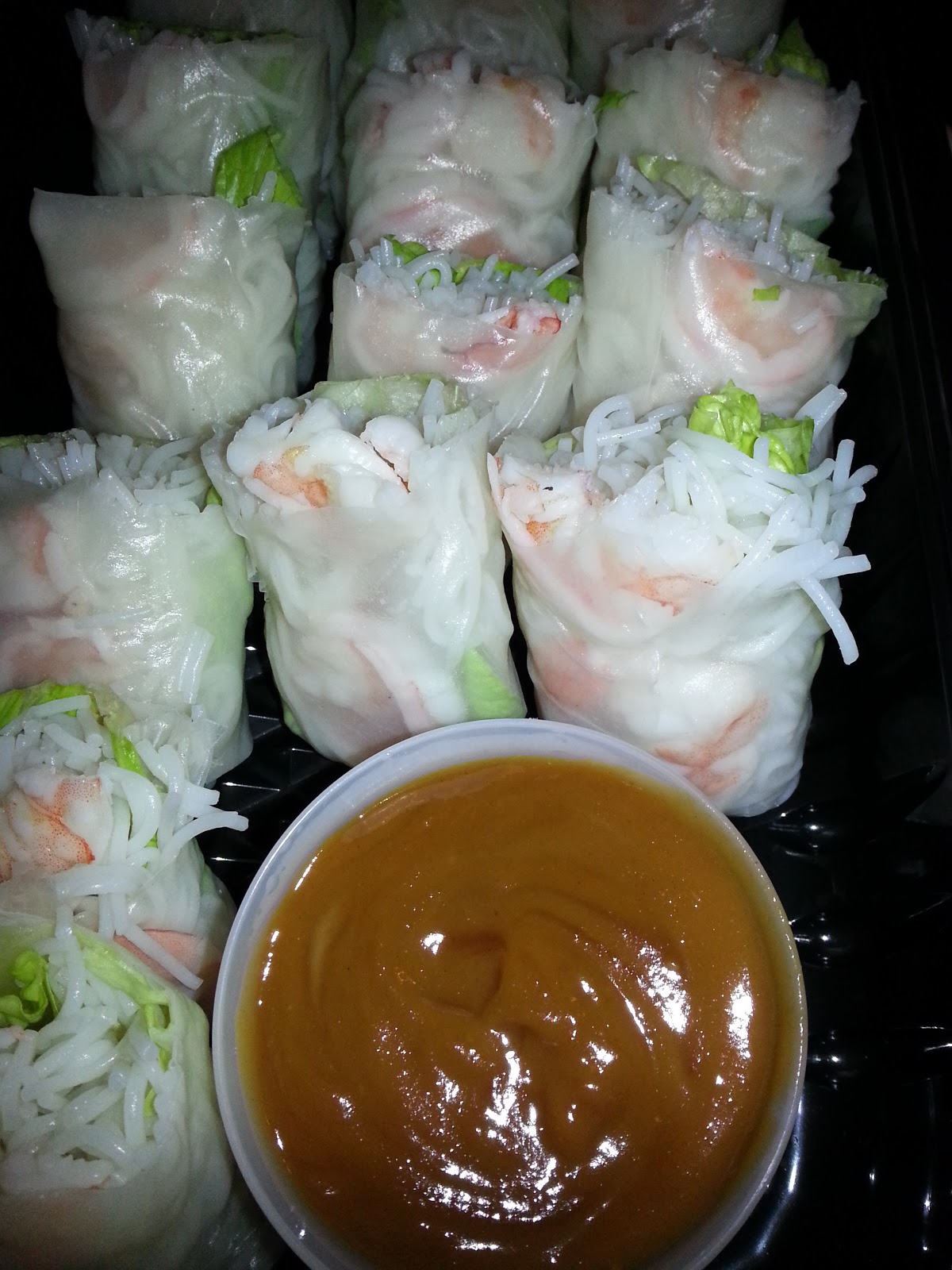 Home Kine Grindz Summer Rolls with Peanut Dipping Sauce