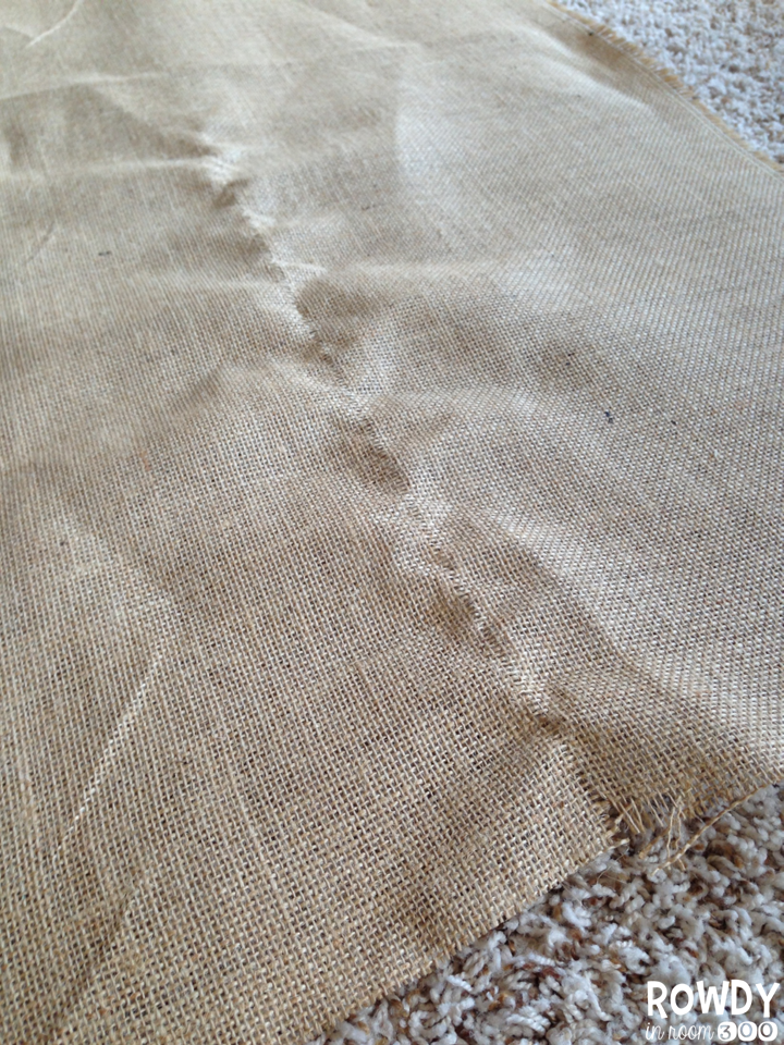 Burlap Bed Skirt Rowdy in Room 300