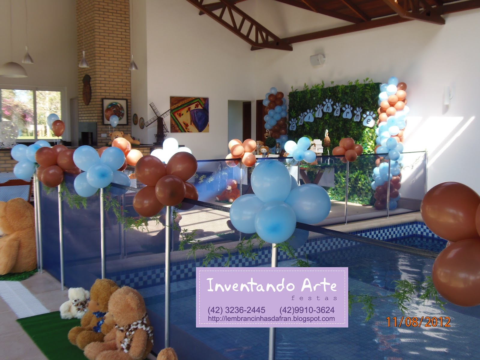 decoracao festa urso azul e marrom:Inventando Arte: Festa do Guilherme – Marrom e Azul de Ursos decoracao festa urso azul e marrom:Inventando Arte: Festa do Guilherme – Marrom e Azul de Ursos