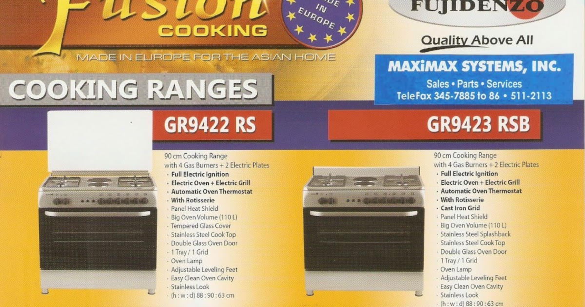 FUJIDENZO GAS RANGES