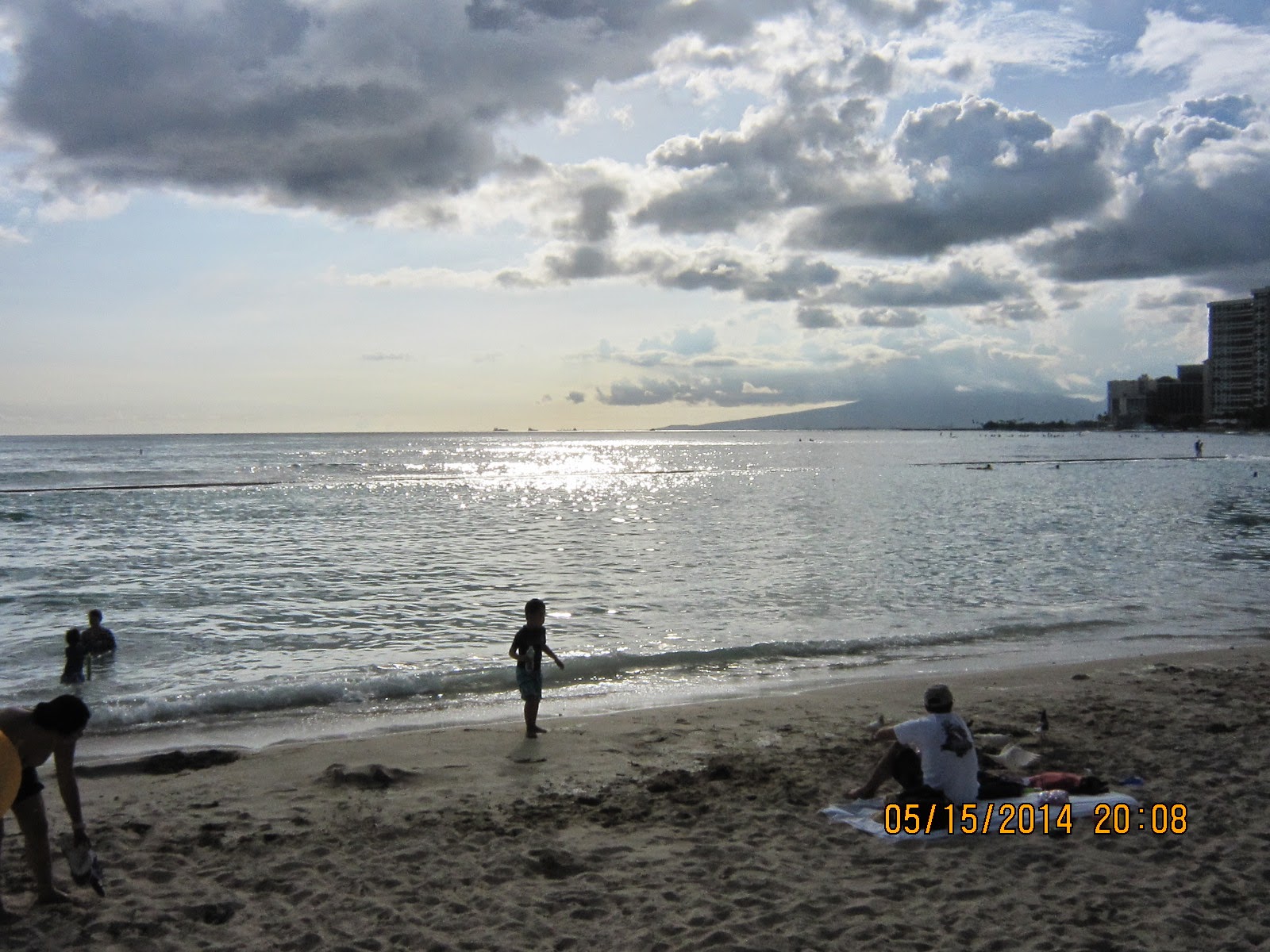 WAIKIKI BEACH AT SUNSET 2014