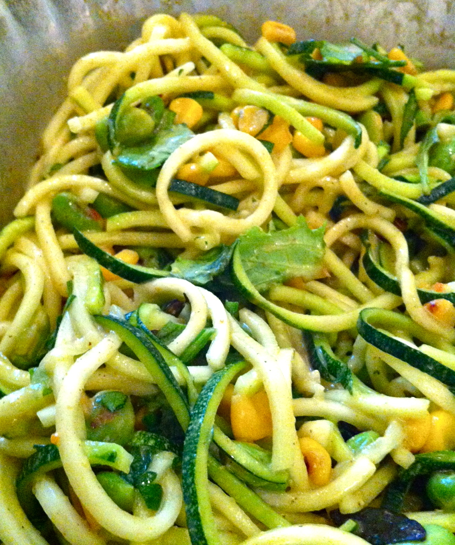 Evolve Vegan Creamy Zucchini Noodles with Edamame