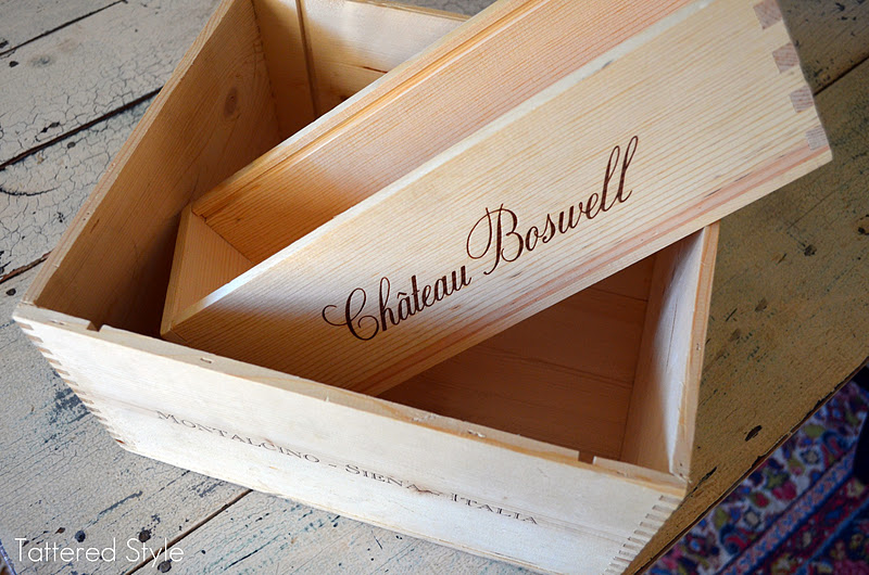 Tattered Style Wine Crate Shelf / DIY