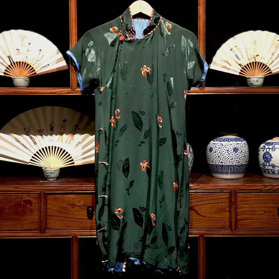 Pagoda Red + Robin Richman fashion collaboration 1940's embellished dress