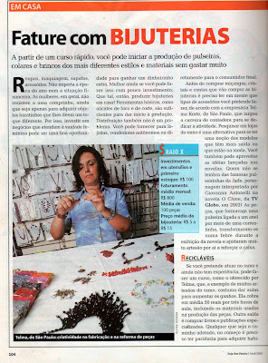 MATÉRIA SOBRE BIJUTERIAS COM THELMA KORTE