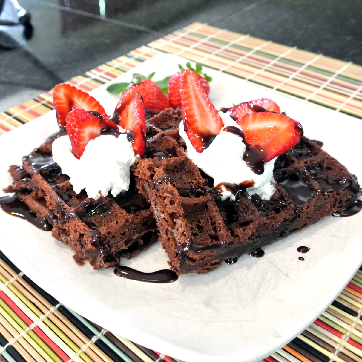 Mom, What's For Dinner? Brownie Waffles