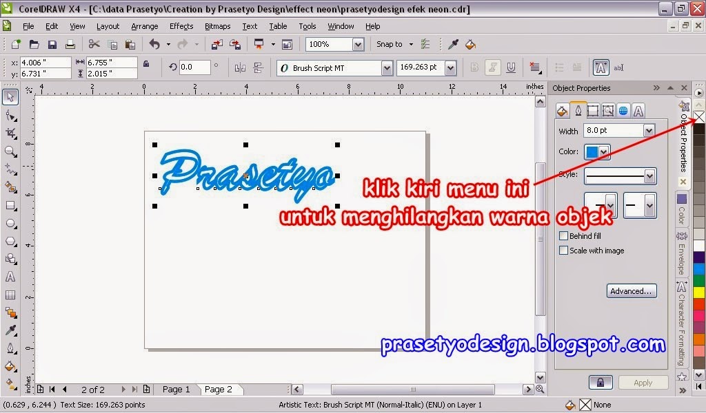 Membuat Outline Dengan Photoshop | cara membuat text efek neon menyala dengan coreldraw Membuat Outline Dengan Photoshop | cara membuat text efek neon menyala dengan coreldraw