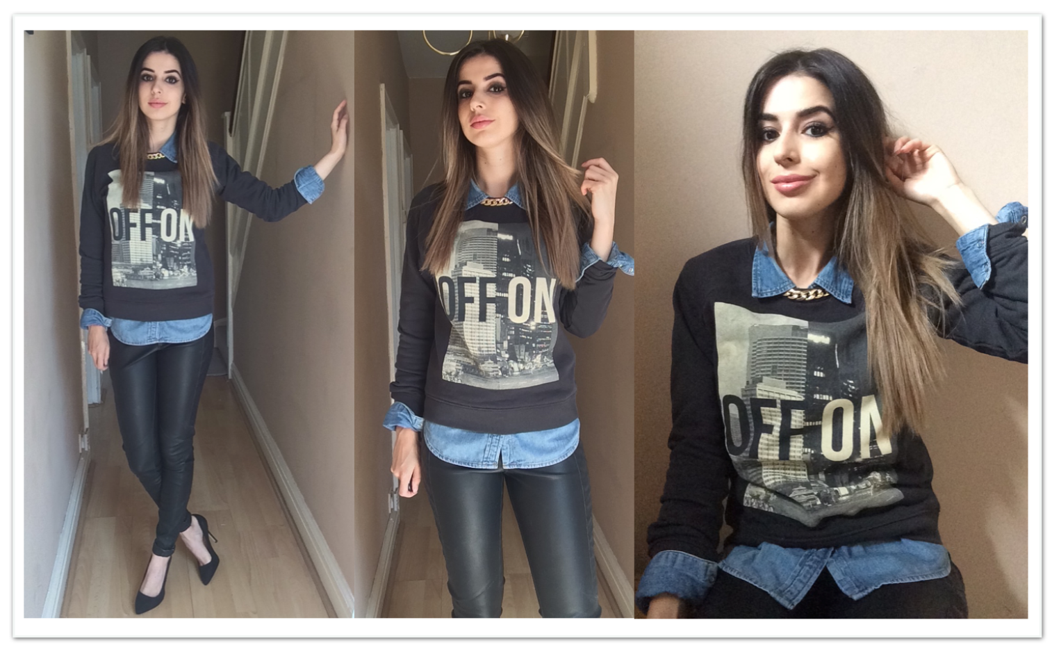 Resultado de imagem para look camisa jeans e sueter