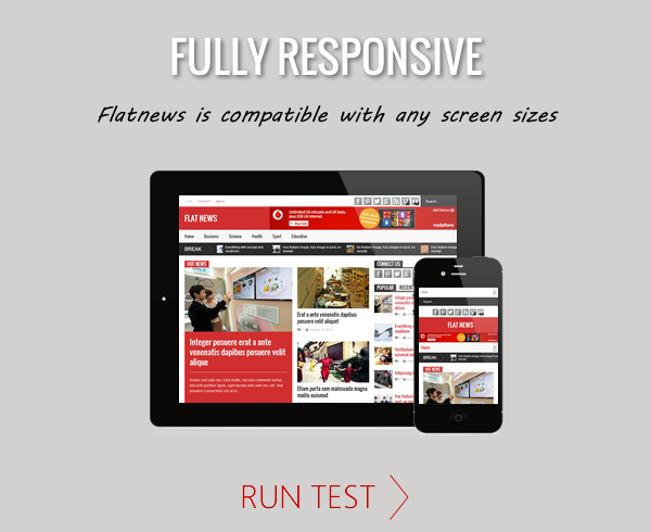 Flat News – Responsive Magazine WordPress Theme - Responsive