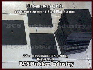 Elastomer Bearing Pad / Bantalan Jembatan ,Polos, Steel Plate, Seismic Rubber Bearing Pads..