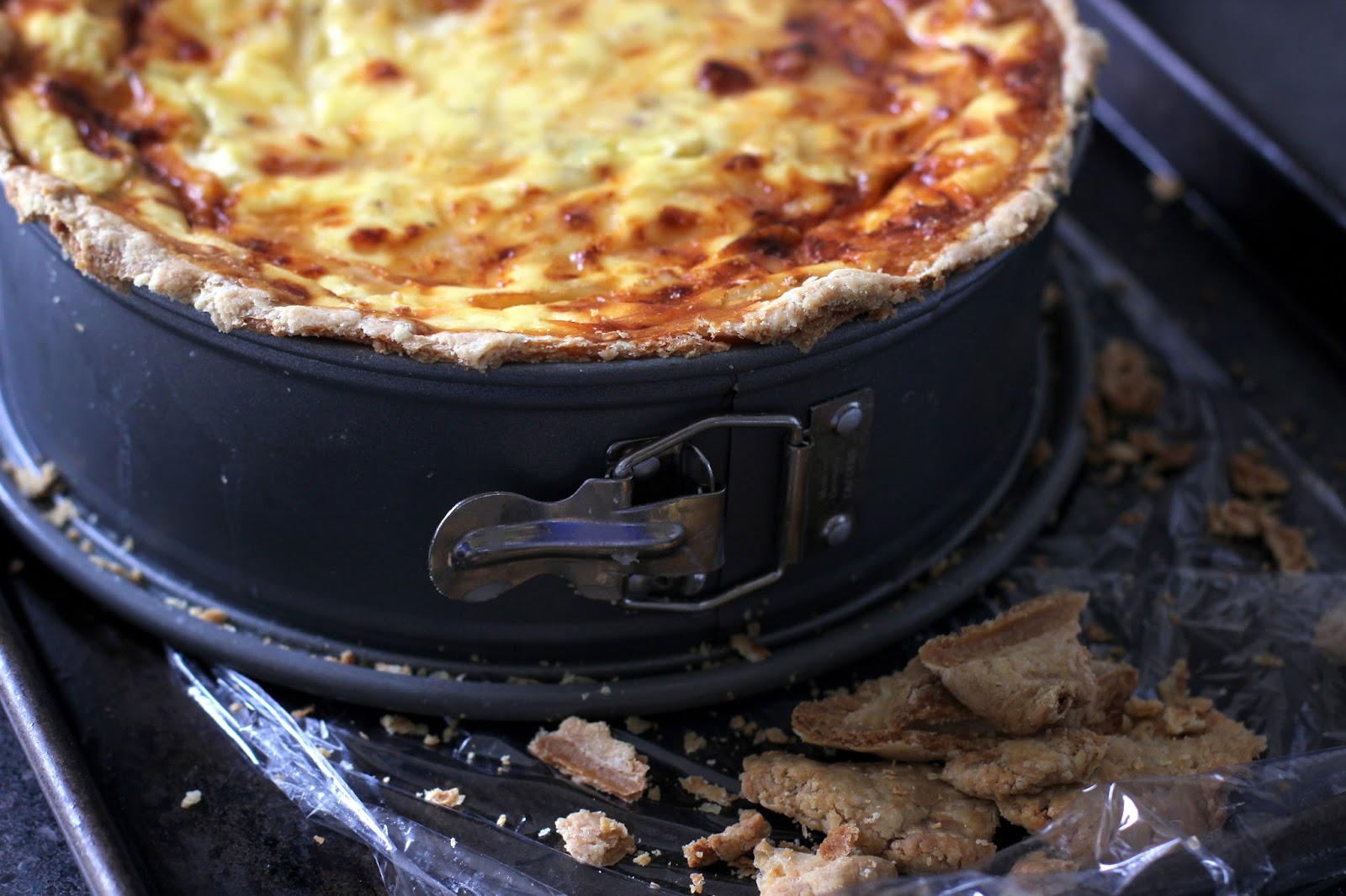 The Owl with the Goblet Ham + Leek + Gruyere Deep Dish Quiche