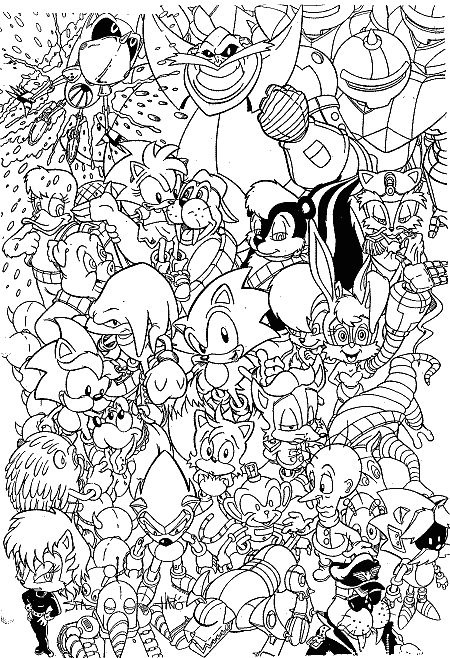 Sonic Adventure Coloring Pages | Team colors