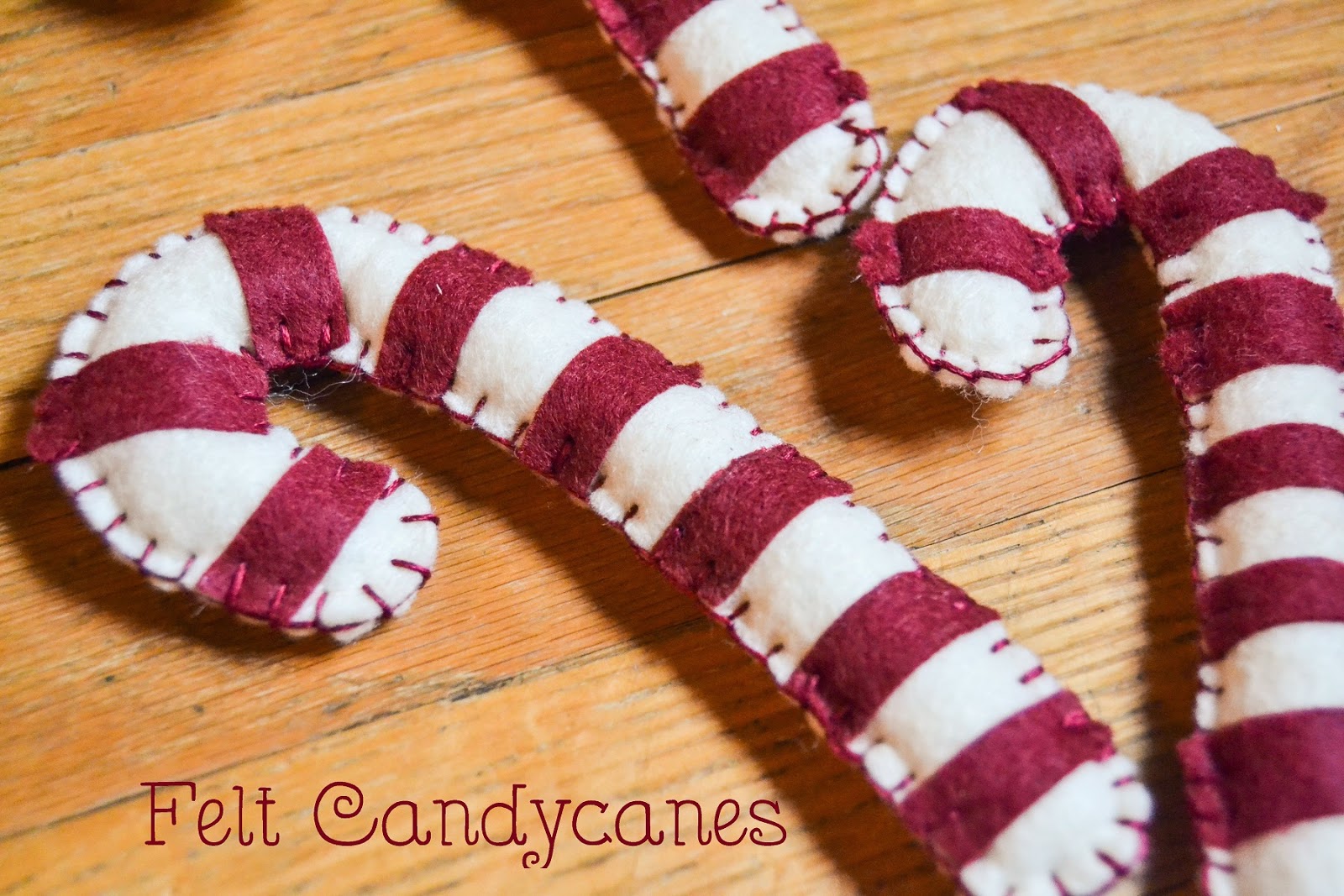 Felt Candycanes Ornaments