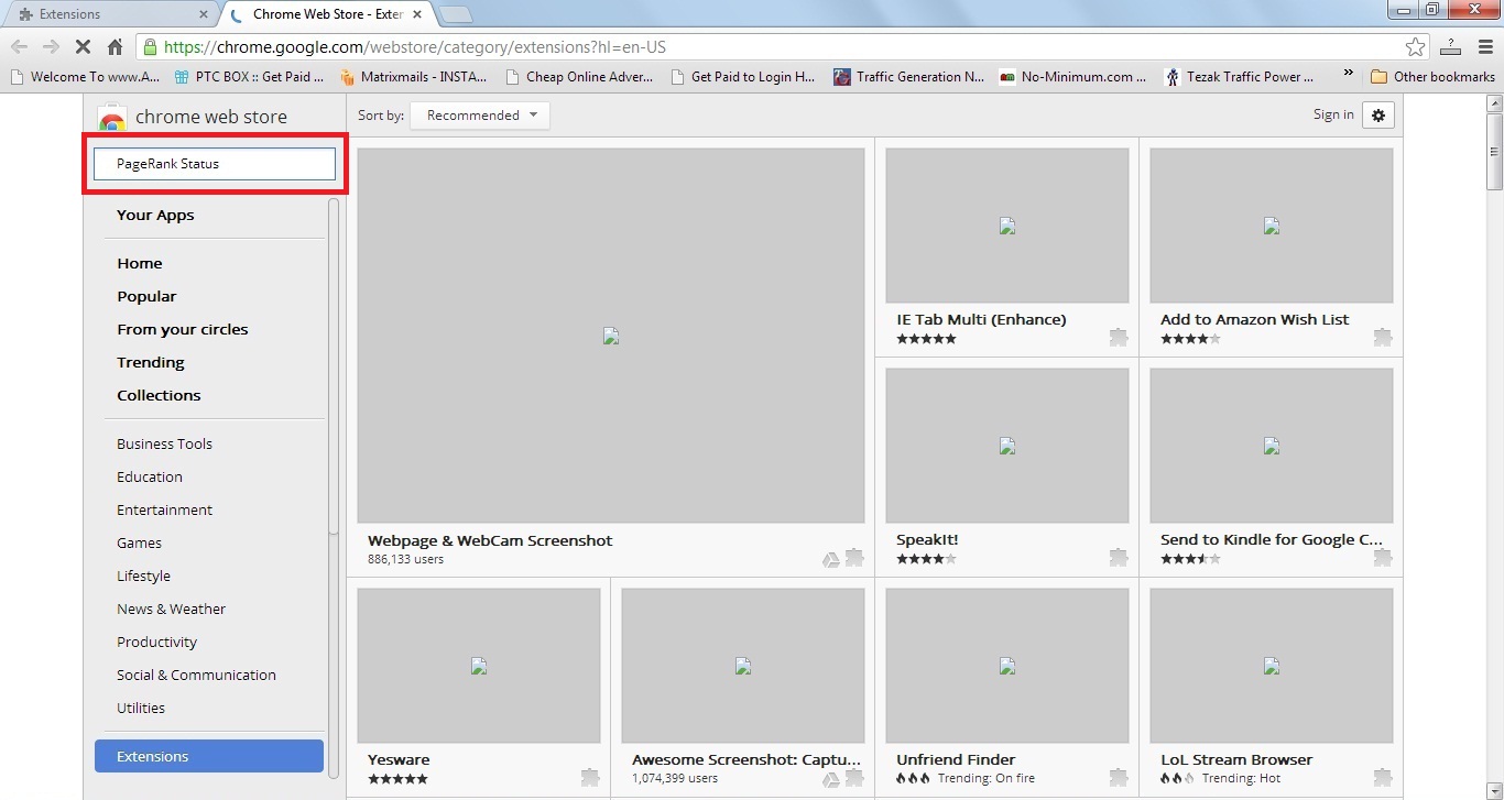 oerip08 add pagerank status to google chrome